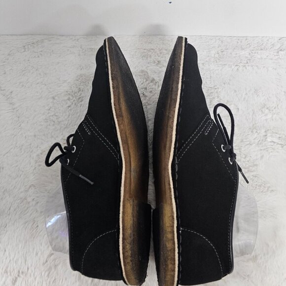 Clarks Black Suede Creepers Chukkas Men's 7 Women's 8.5 - Picture 6 of 12